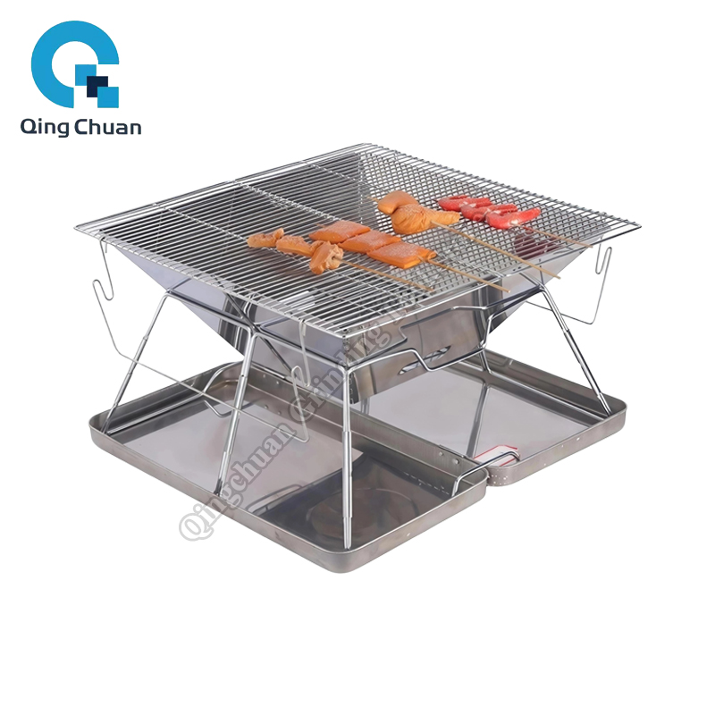 Camping Cooking Grill - Camping Grill Charcoal Stove Folding Stainless