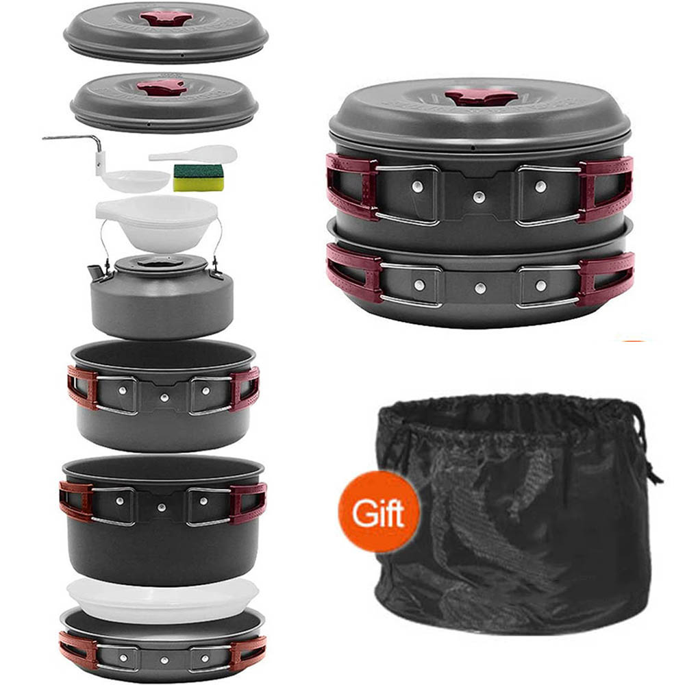 Camping Cooking Pots And Pans - Outdoor cooking 3-4 person picnic set