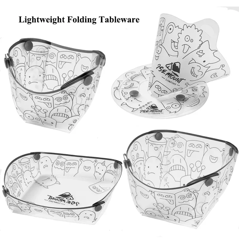 Camping Cooking Oil - Outdoor Lightweight Folding Tableware Portable Bowl