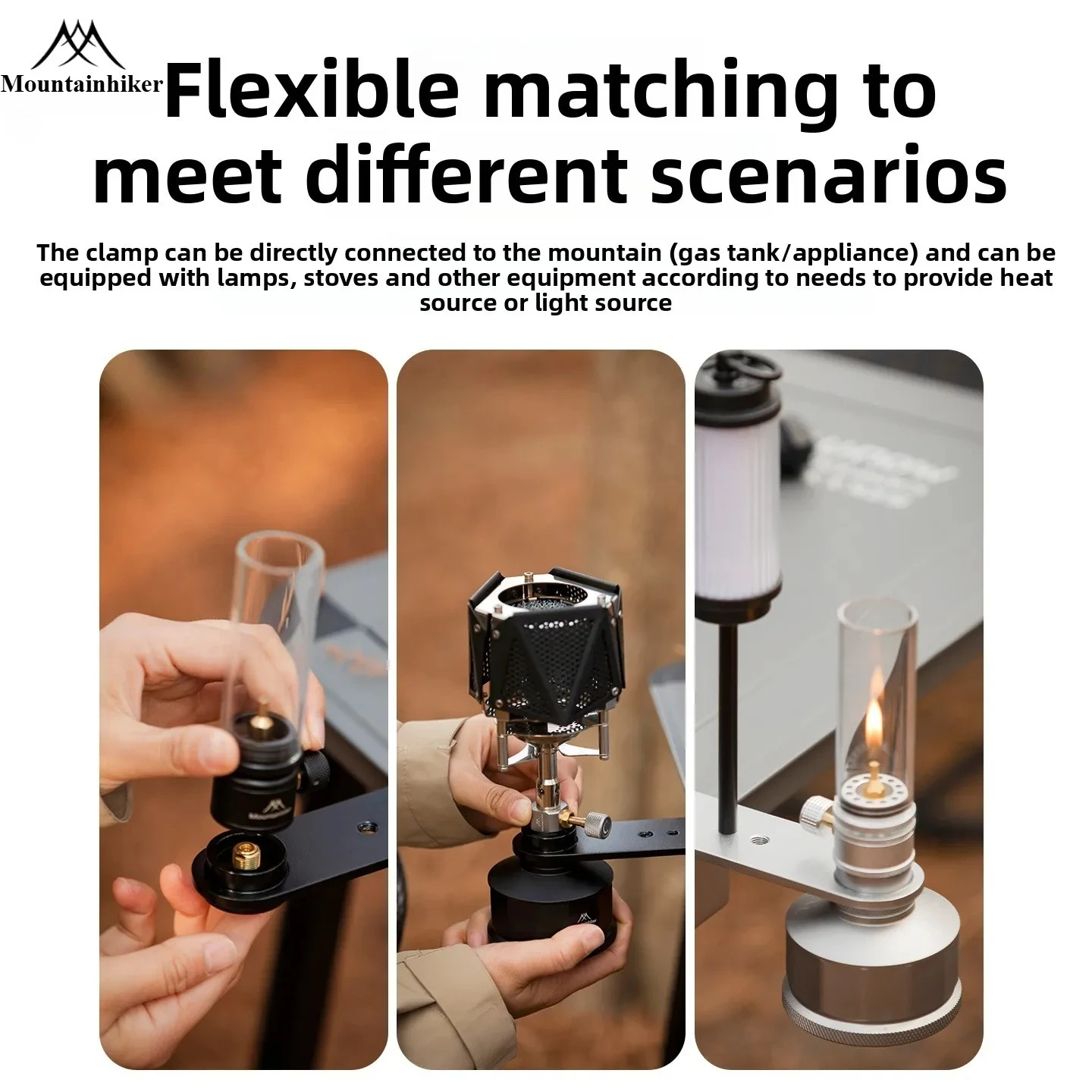Camping Cooking Gazebo - MOUNTAINHIKER Flat Gas Cylinder Lamp Stove