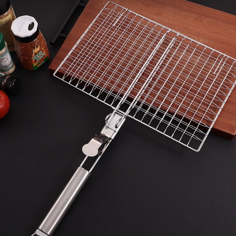 Camping Cooking Grill - 1SET Barbecue Net BBQ Mesh Handle