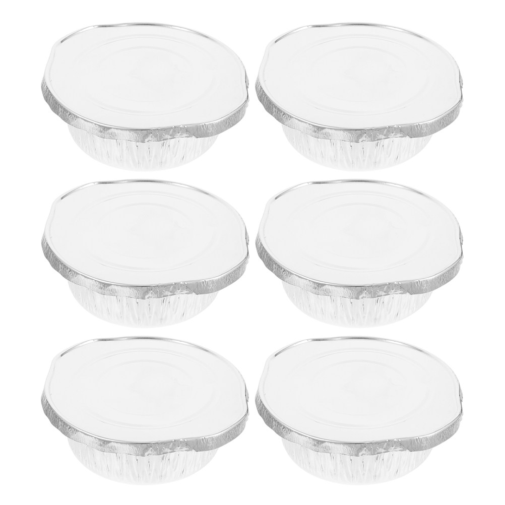 Camping Cooking Pots And Pans - 6Pcs Disposable Foil Pot Aluminum Round