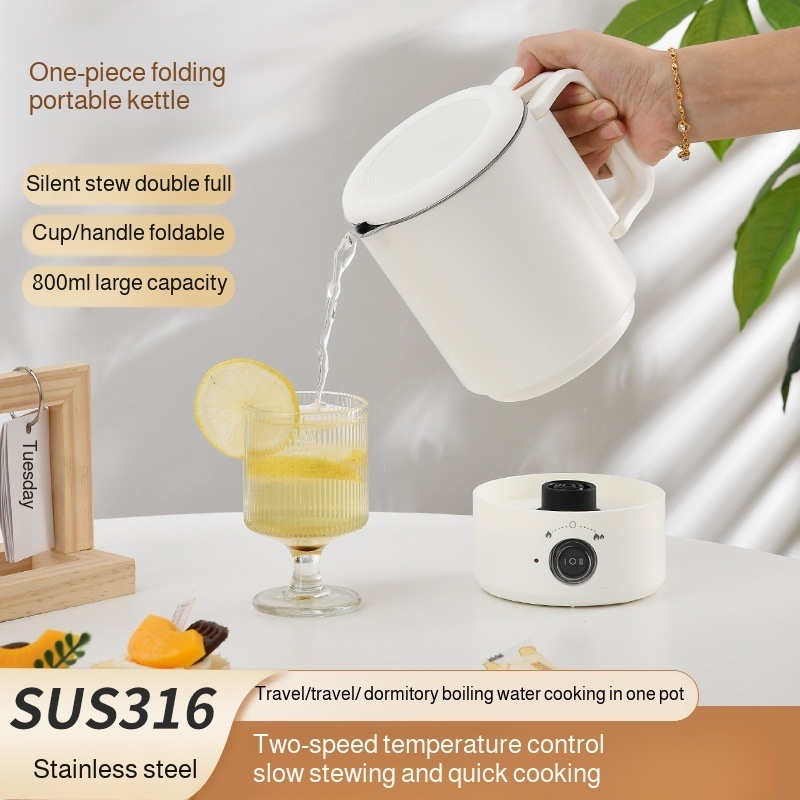 Camping Cooking Equipment Electric - Folding Travel Kettle Portable Electric Water