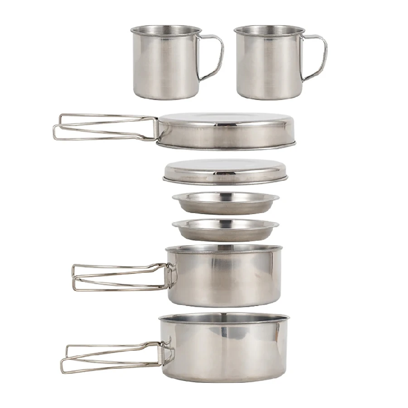 8pcs/Set Camping Cookware Mess - Campfire Cooking Anime 评论和价格
