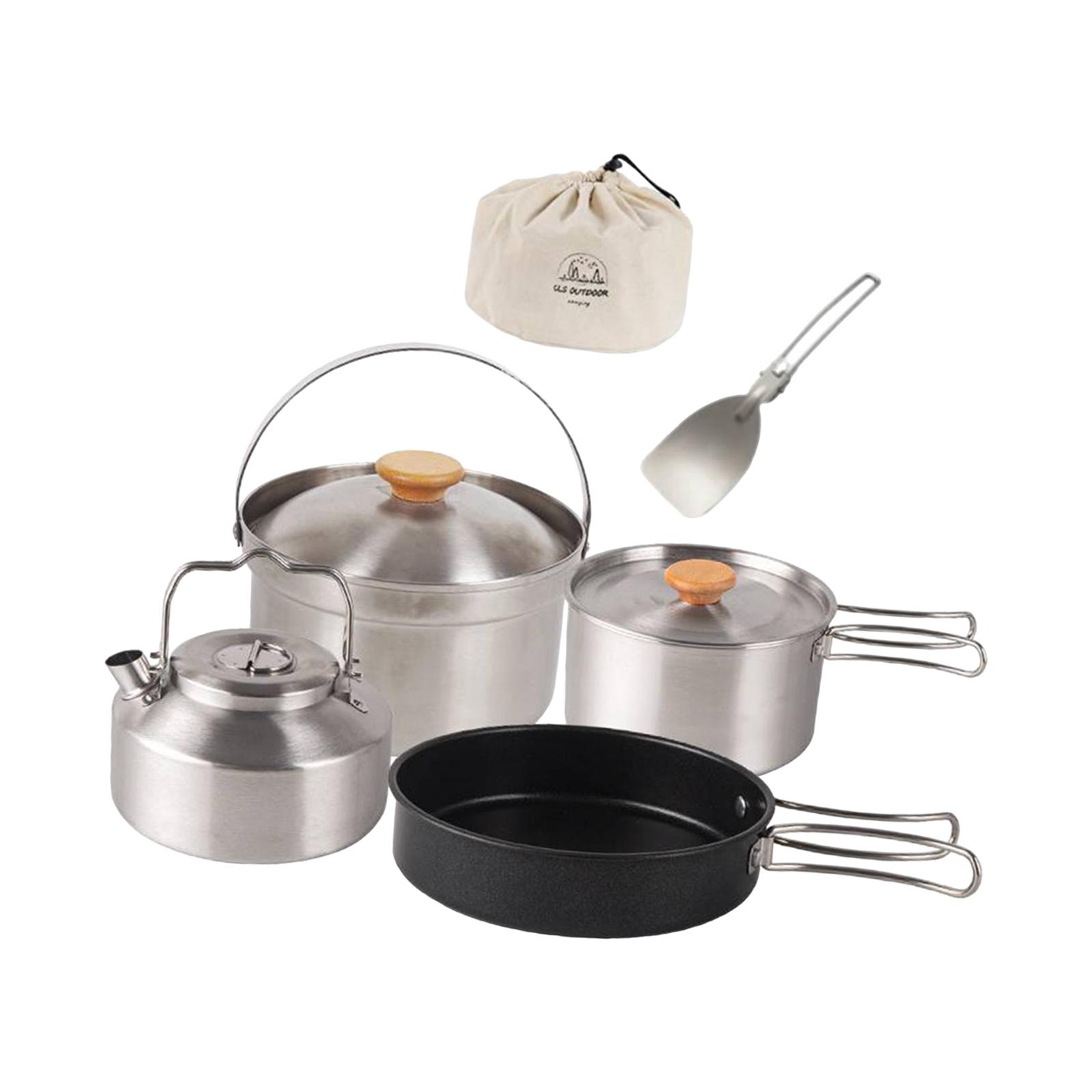 Camping Cookware Cook Gear Por - Camping Cooking Pan Set 评论和价格