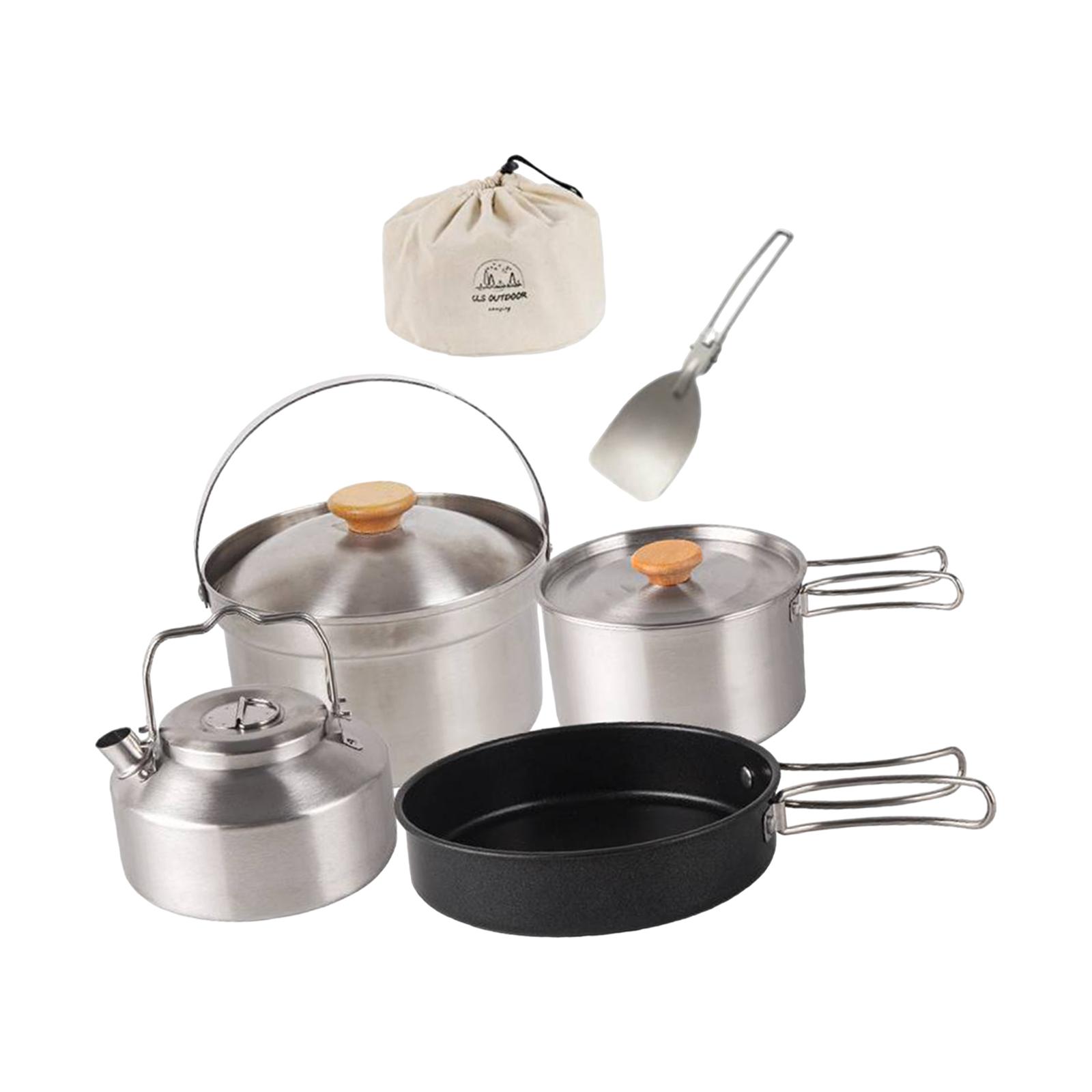 Camping Cookware Cook Gear Por - Camping Cooking Pan Set 评论和价格