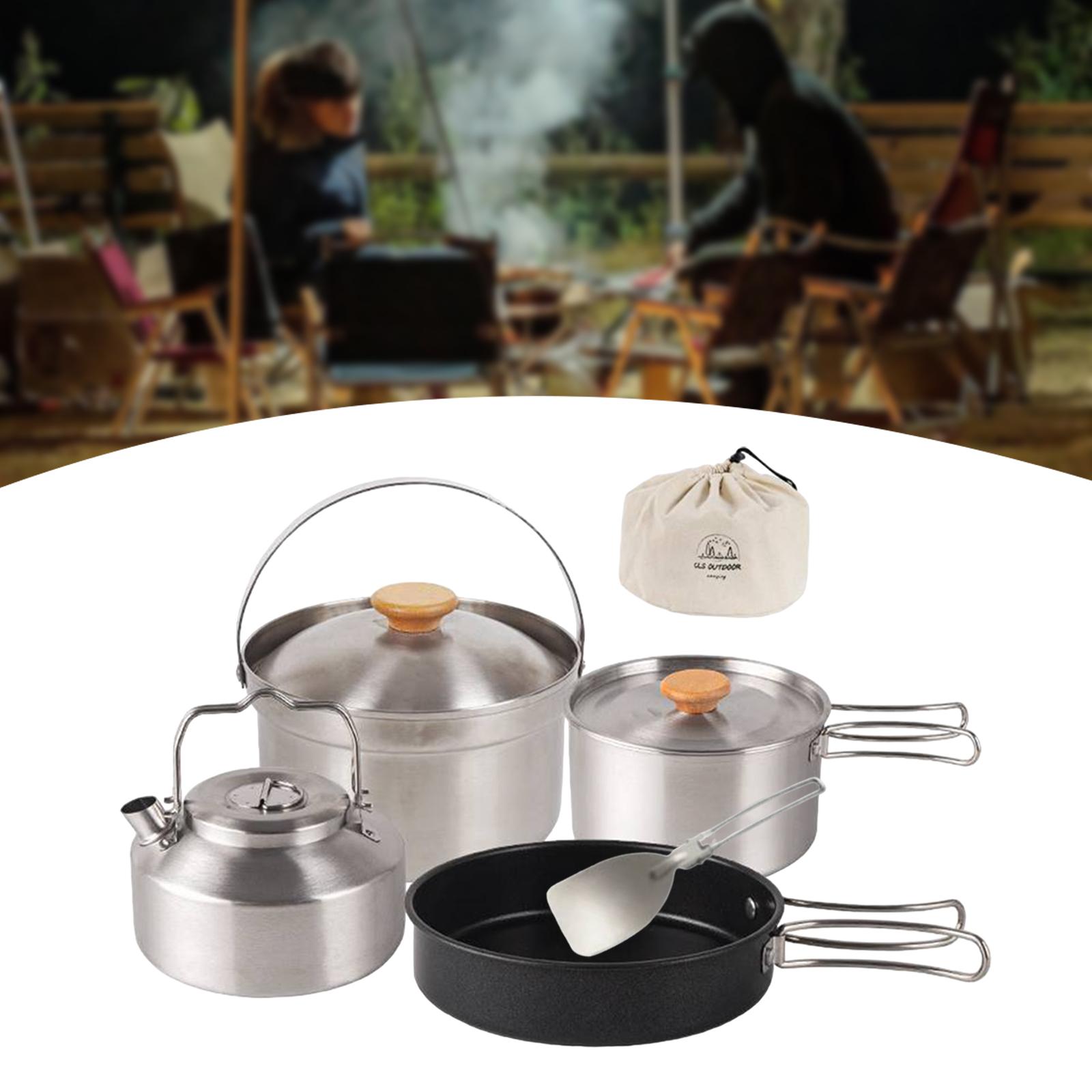 Camping Cookware Cook Gear Por - Camping Cooking Pan Set 评论和价格
