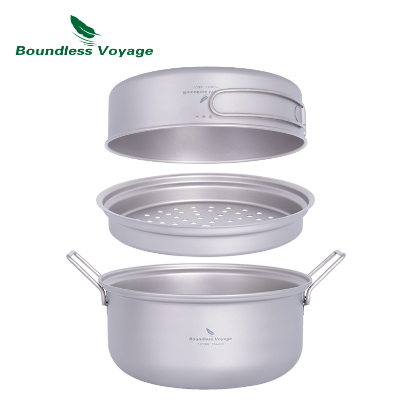 Boundless Voyage Titanium Stea - Camping Cooking Pots And Pans 评论和价格