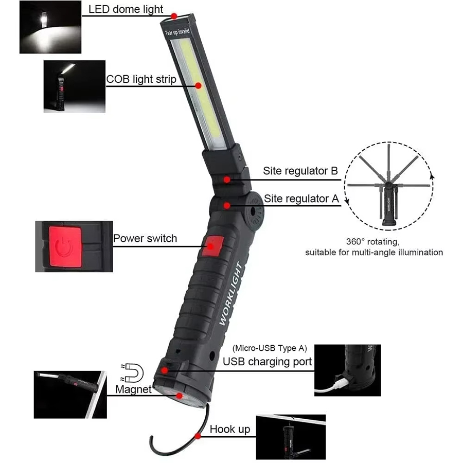 Portable LED Flashlight with M - Camping Cooking Portable 评论和价格