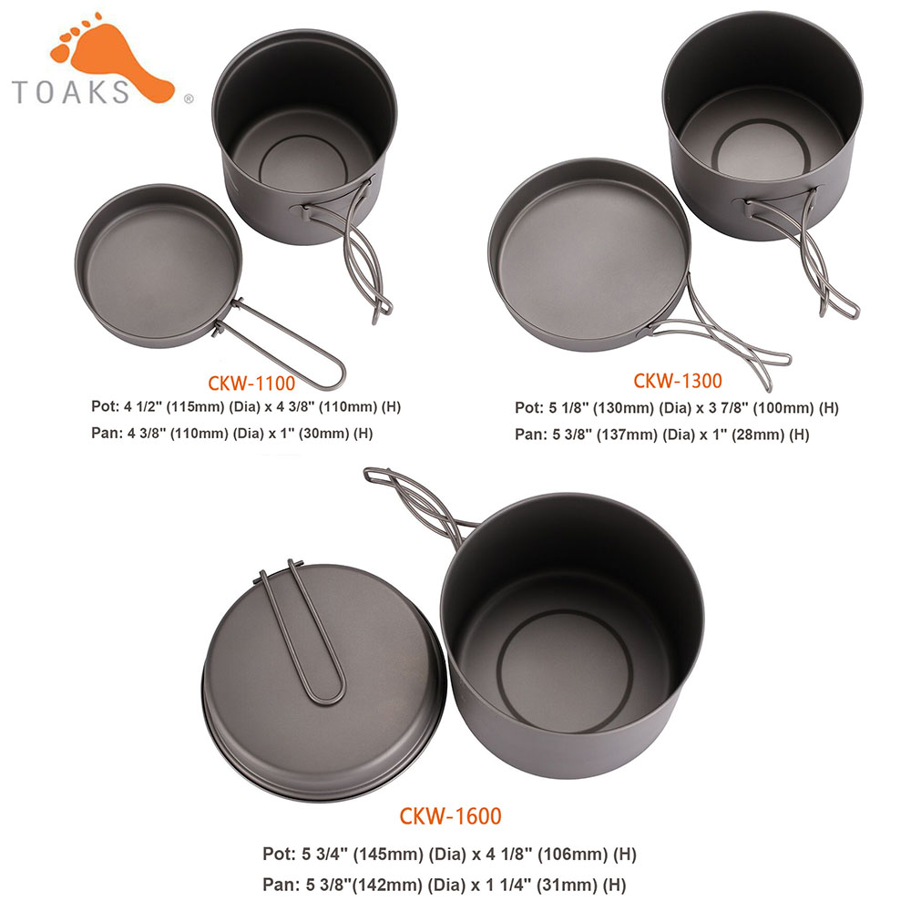 TOAKS Cookware Set Ultralight  - Camping Cooking Survival 评论和价格