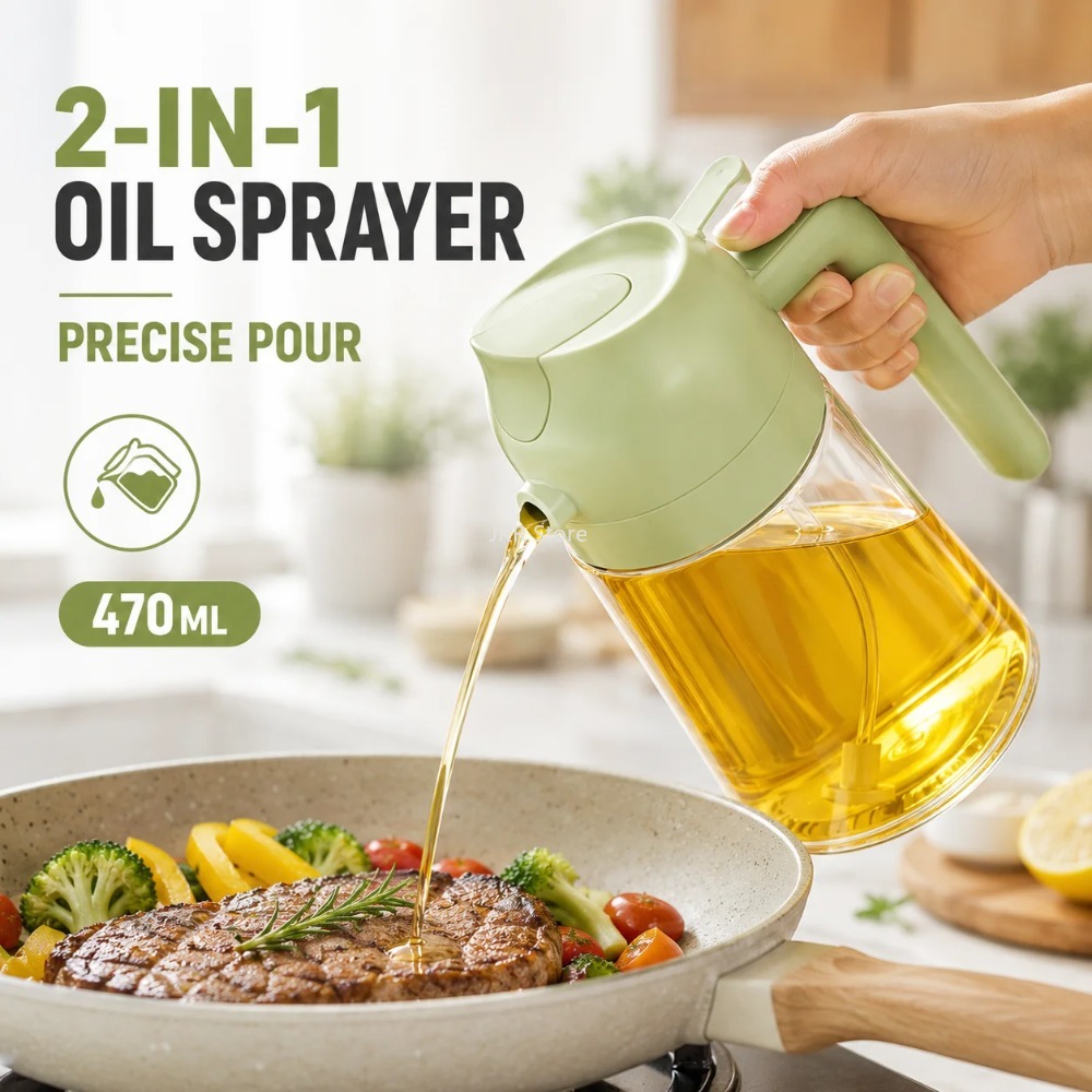 2 in 1 Olive Oil Sprayer Dispe - Camping Cooking Oil 评论和价格