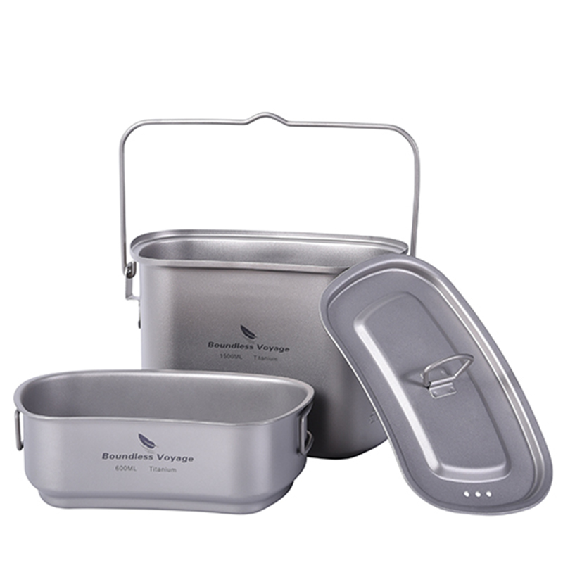 1.5L Outdoor Military Canteen  - Camping Cooking Kit Box 评论和价格