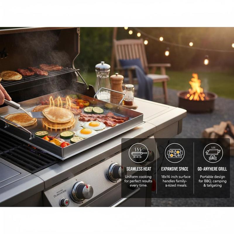 Universal Flat Top Griddle 18x - Camping Cooking Grill 评论和价格