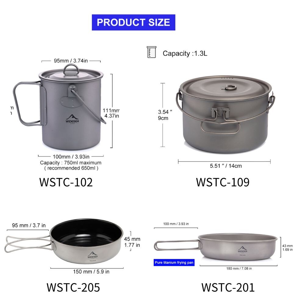 Widesea Camping Tableware Tita - Camping Cooking Utensil Set 评论和价格