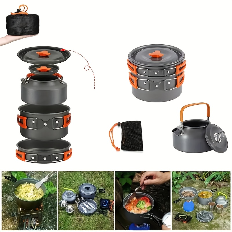 Ultra Portable Camping Cookwar - Camping Cooking Pan Set 评论和价格
