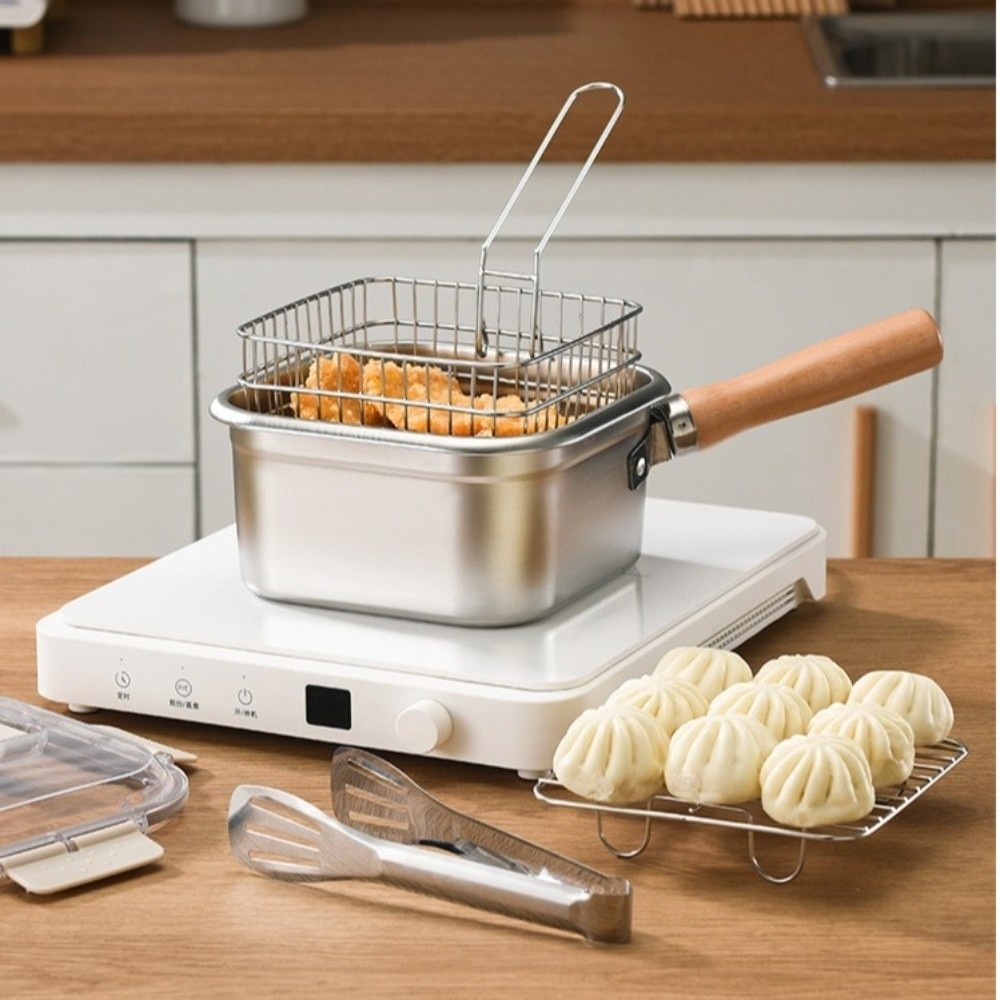 Portable Stainless Steel Fryin - Camping Cooking Pots And Pans 评论和价格