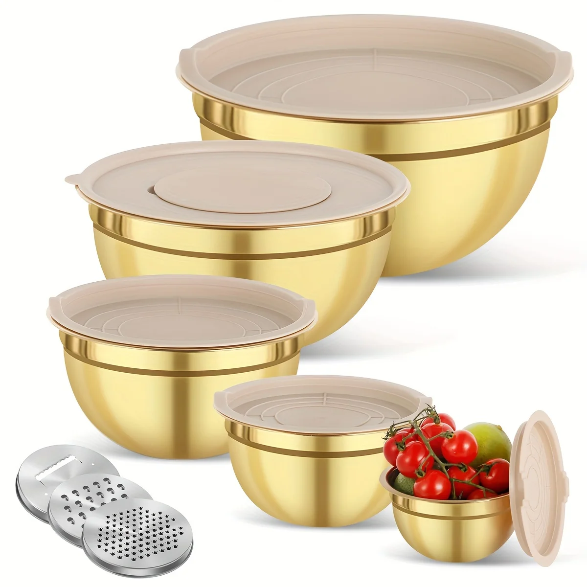 10-piece gold stainless steel  - Camping Cooking Pan Set 评论和价格