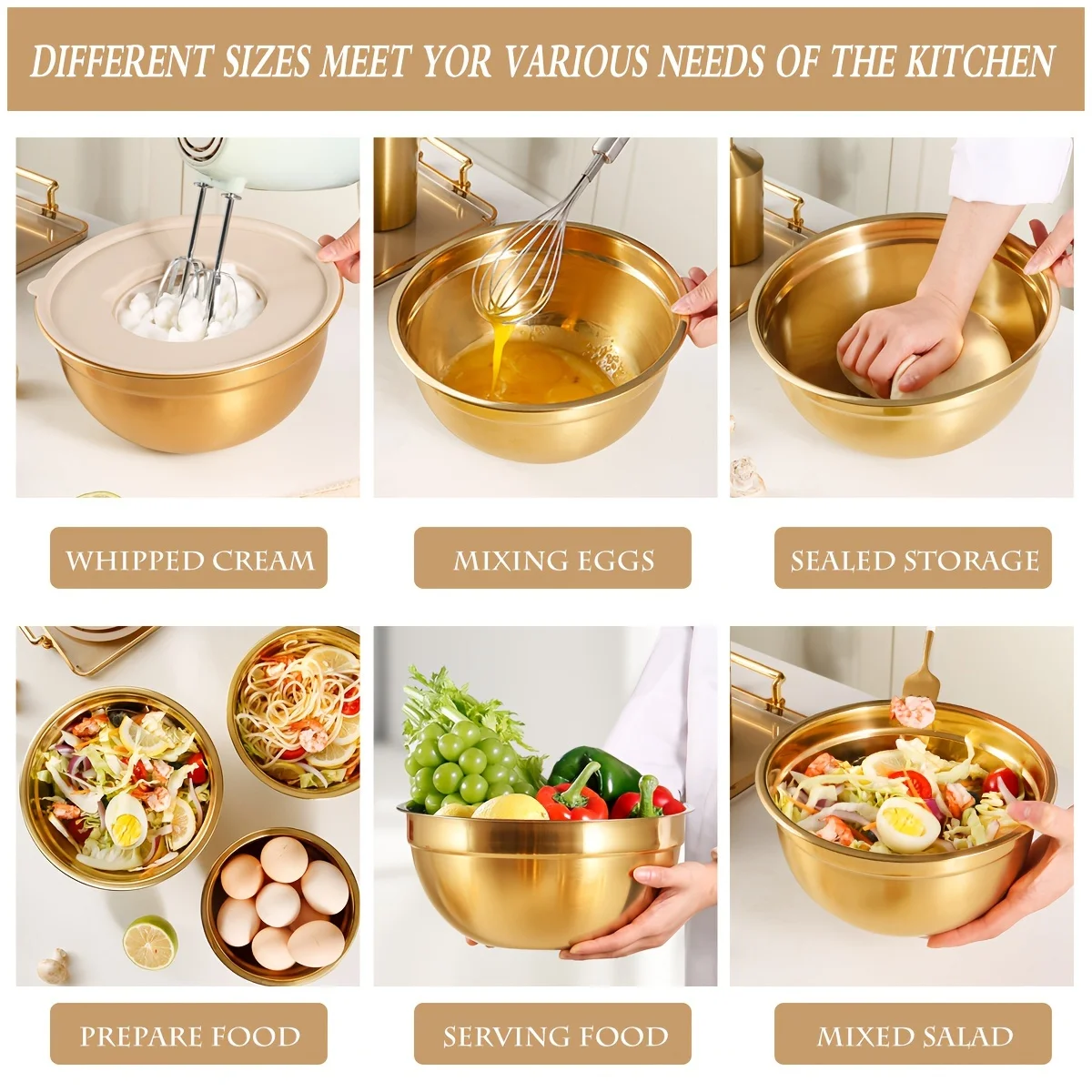 10-piece gold stainless steel  - Camping Cooking Pan Set 评论和价格
