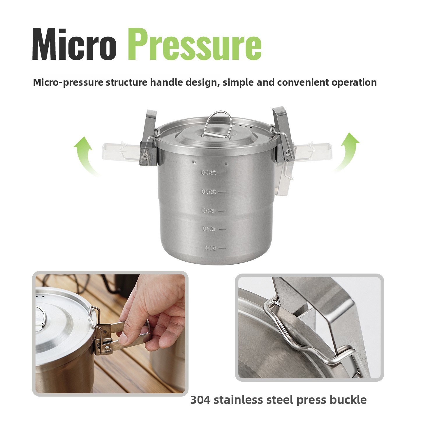 Outdoor 304 stainless steel po - Camping Cooking Pots And Pans 评论和价格