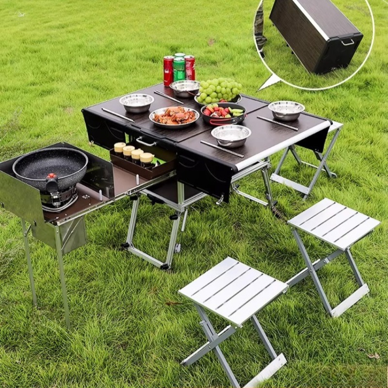 Outdoor Mobile Kitchen Portabl - Camping Cooking Equipment Electric 评论和价格