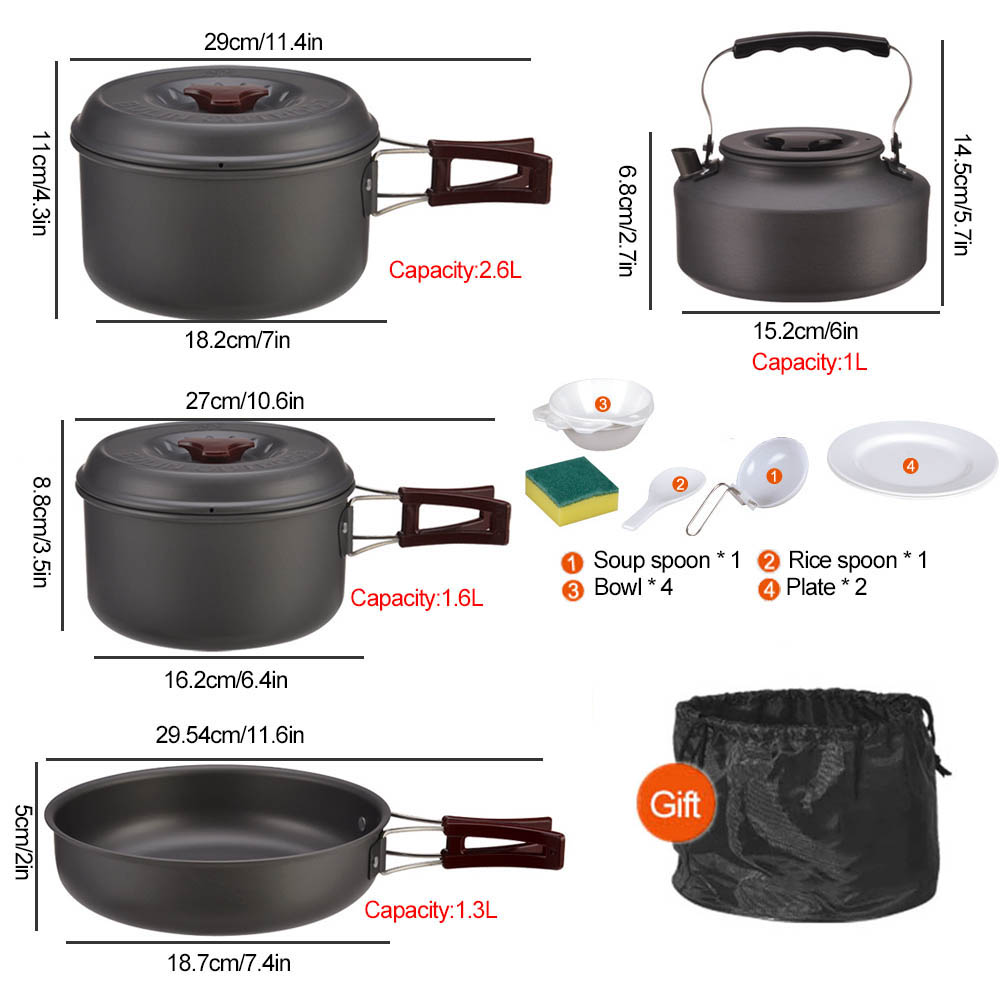 Outdoor cooking 3-4 person pic - Camping Cooking Pots And Pans 评论和价格