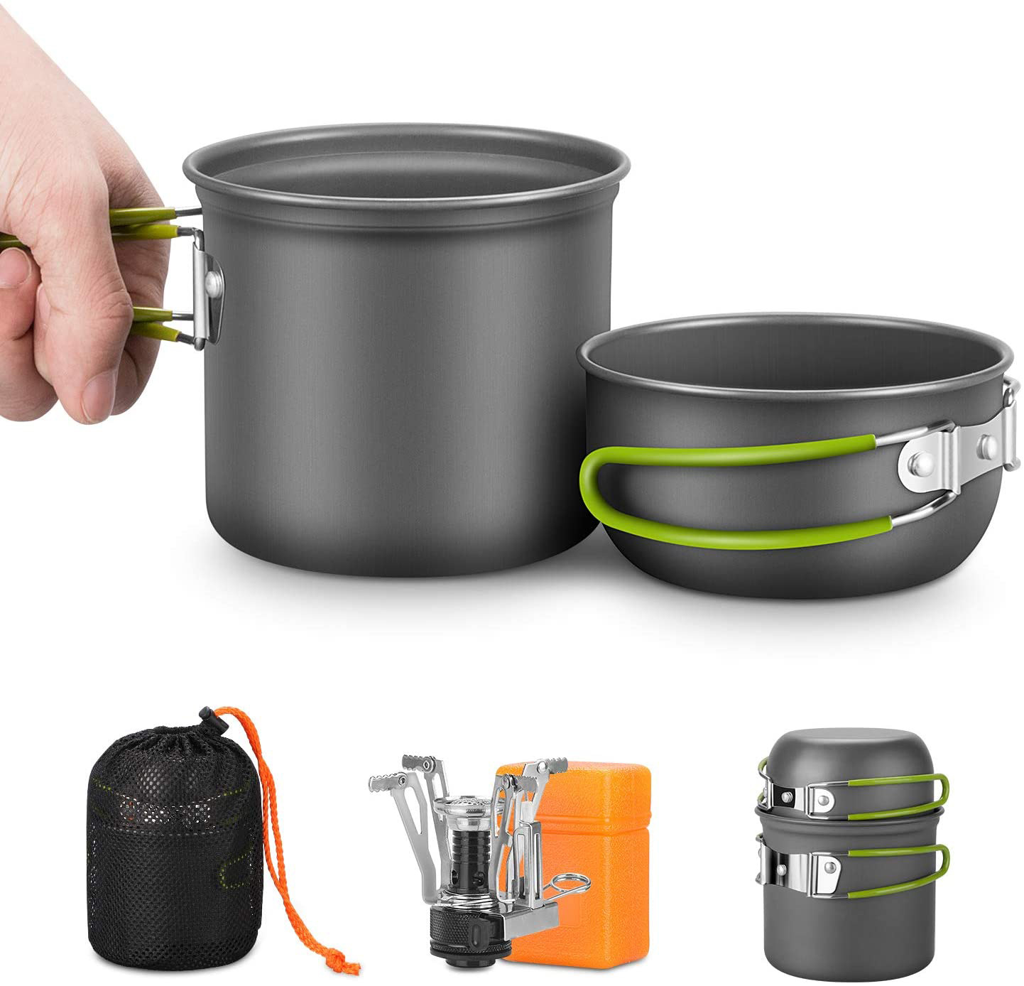 Camping Cookware Kit with Stov - Camping Cooking Kit Box 评论和价格