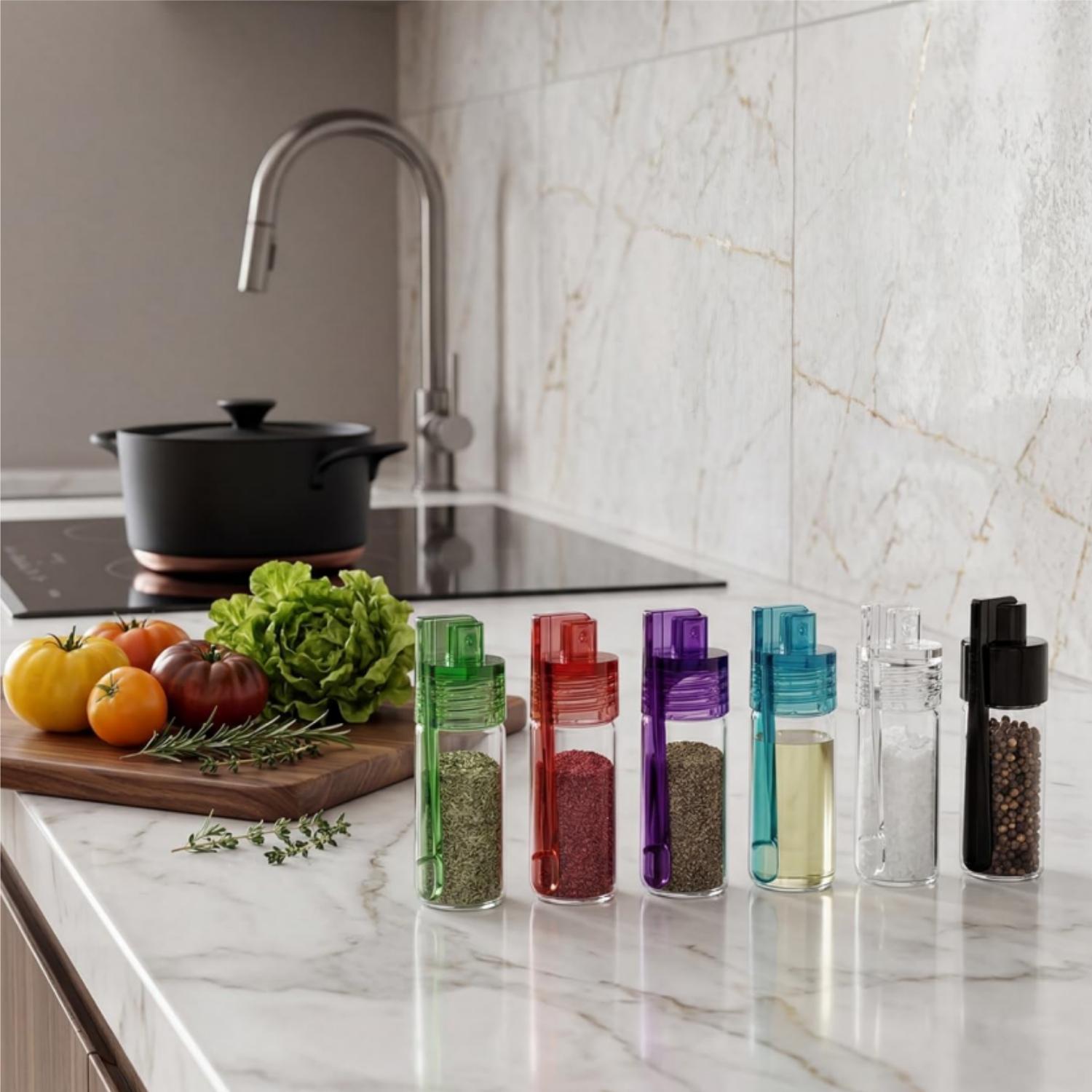 6PCS Travel Spice Containers w - Camping Cooking Kit Box 评论和价格
