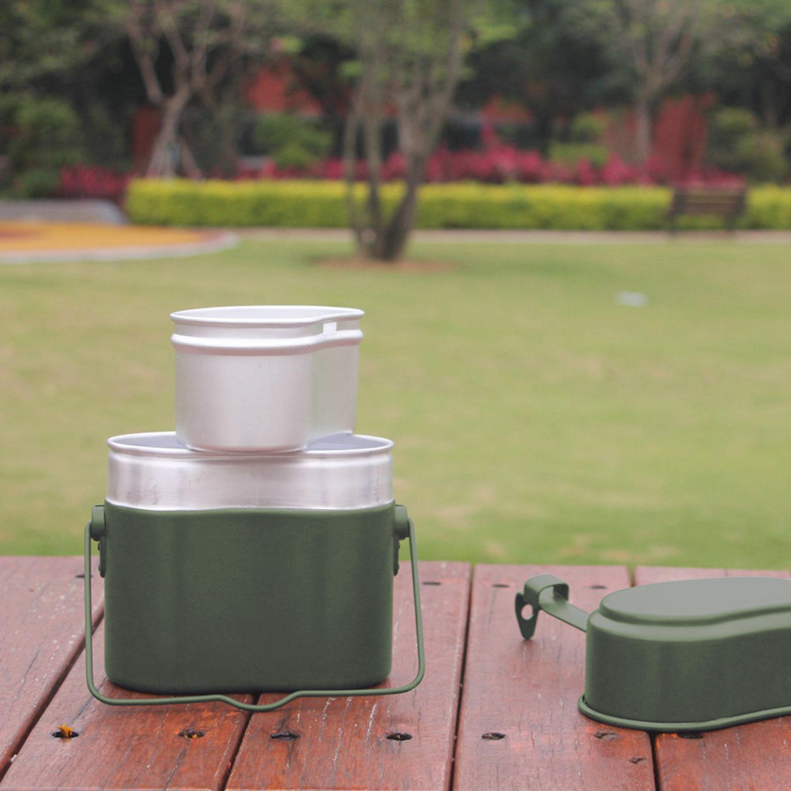 Lunch Box Mess Kit Pot and Pan - Camping Cooking Kit Box 评论和价格