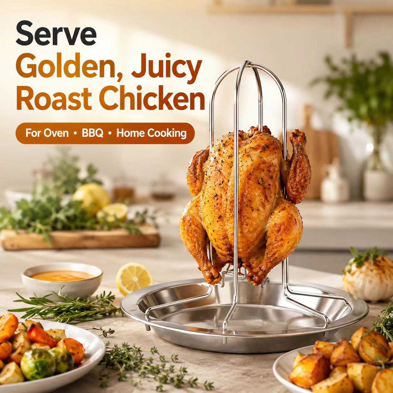 Portable Whole Chicken BBQ Gri - Camping Cooking Grill 评论和价格
