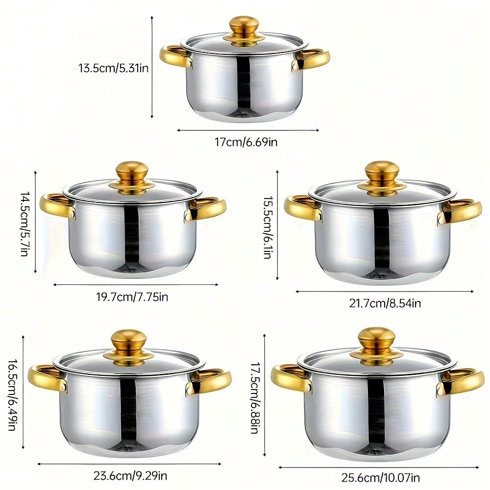 Stainless Steel Pot Set Modern - Camping Cooking Pan Set 评论和价格