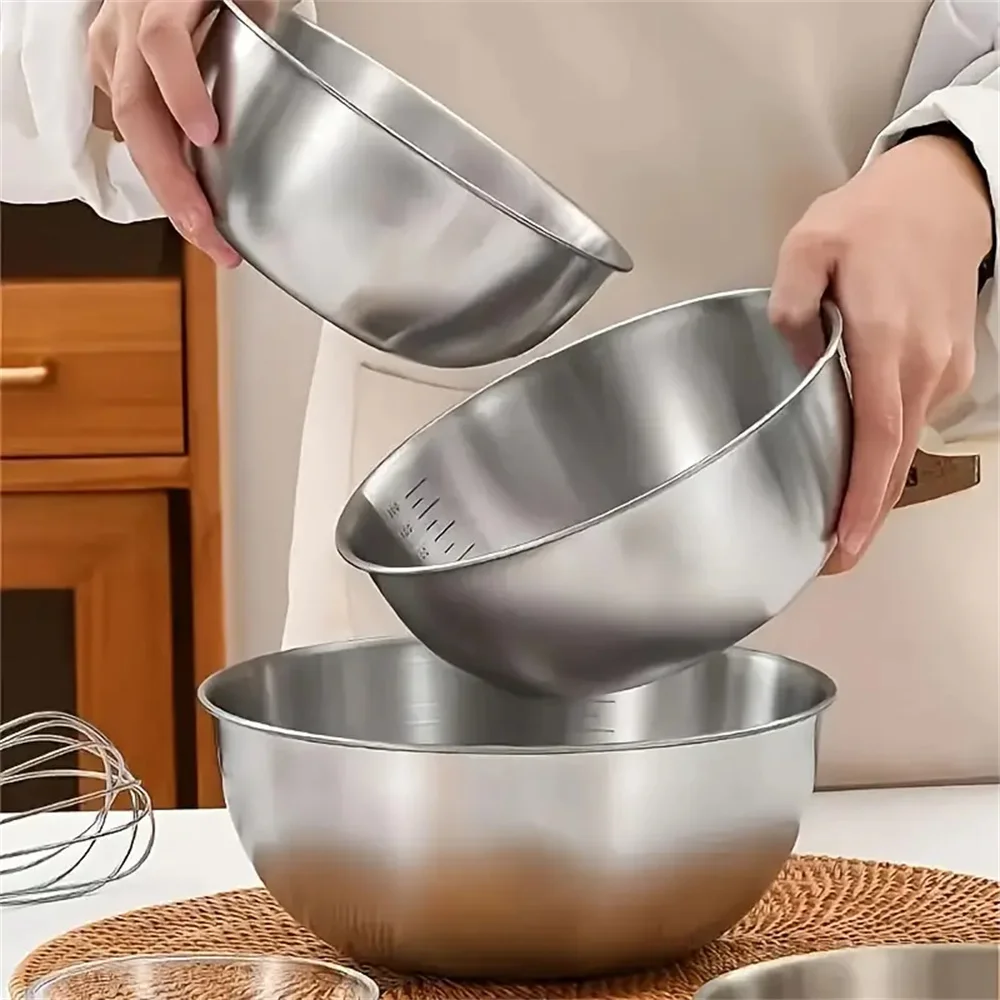 1-3 Stainless Steel Bowl Set w - Camping Cooking Pan Set 评论和价格