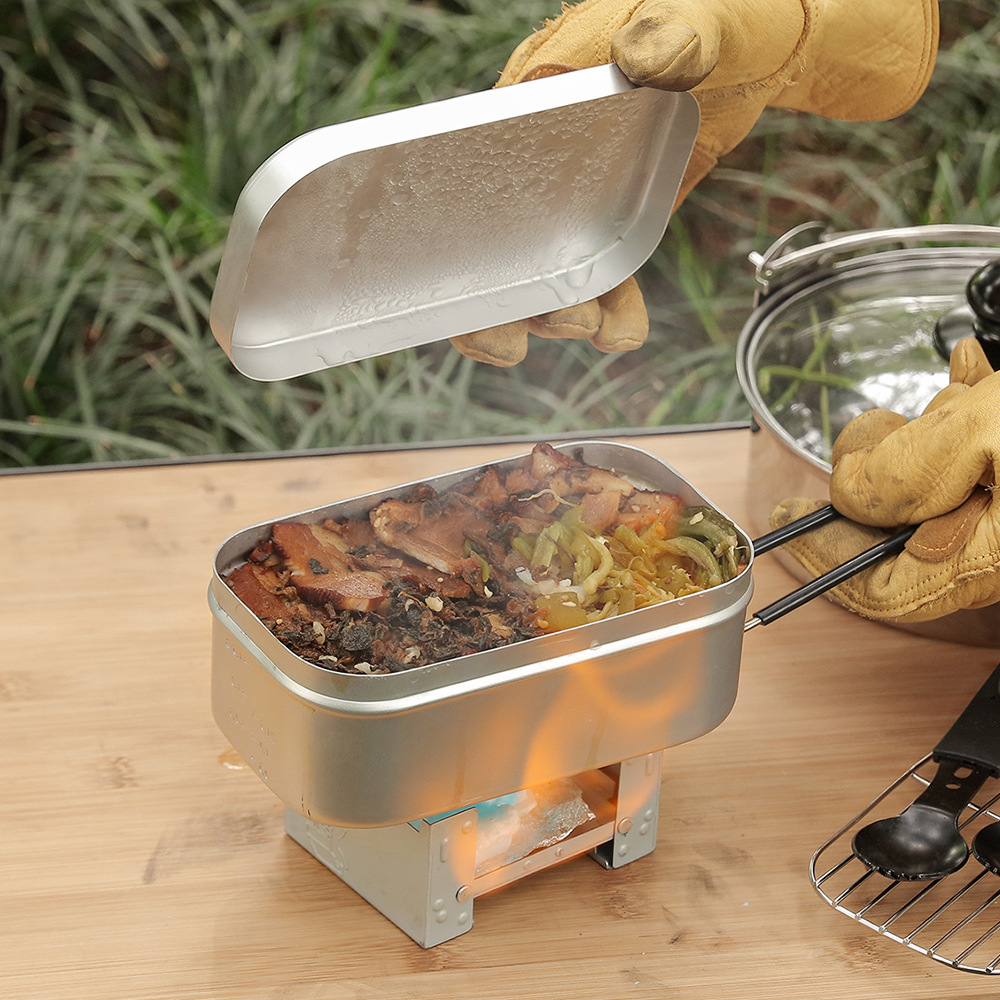 Outdoor Aluminium Mess Kit, St - Camping Cooking Kit Box 评论和价格