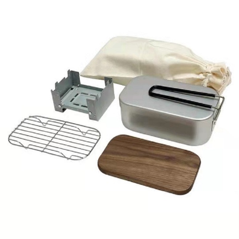 Outdoor Aluminium Mess Kit, St - Camping Cooking Kit Box 评论和价格