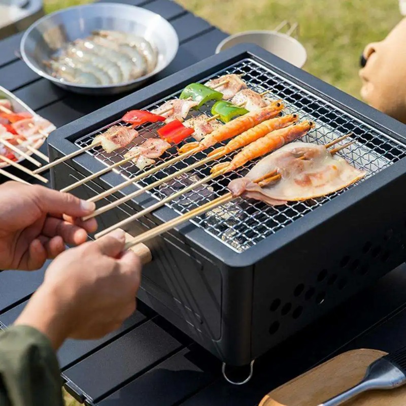 Portable Tabletop Camping Char - Camping Cooking Grill 评论和价格