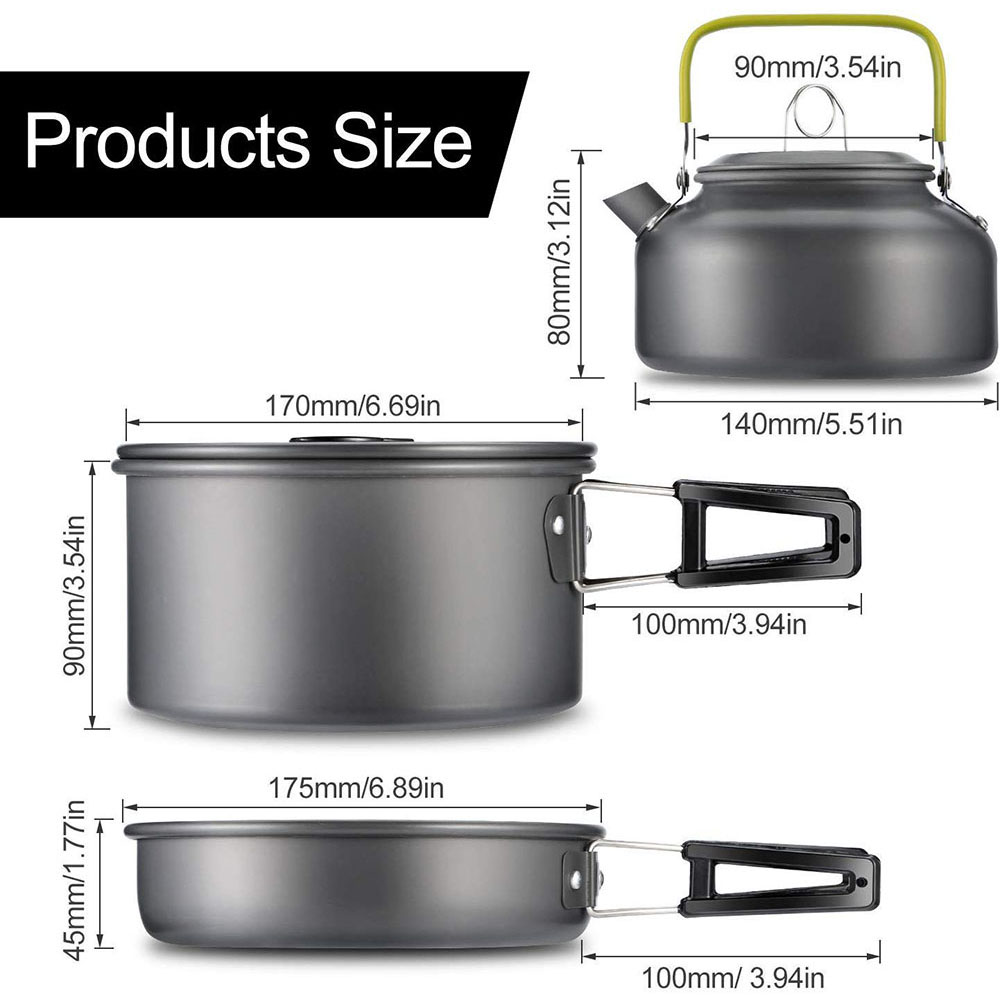 Outdoor Camping Cookware Set M - Camping Cooking Utensil Set 评论和价格