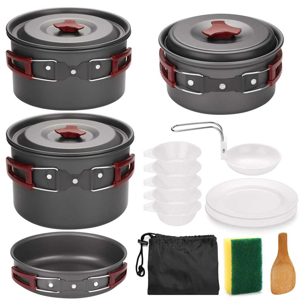 Outdoor Camping Cookware Kit N - Campfire Cooking Anime 评论和价格