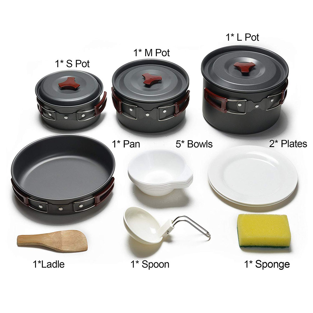 Outdoor Camping Cookware Kit N - Campfire Cooking Anime 评论和价格