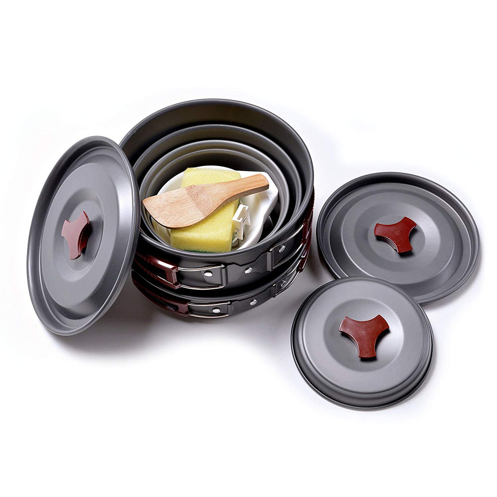 Outdoor Camping Cookware Kit N - Campfire Cooking Anime 评论和价格
